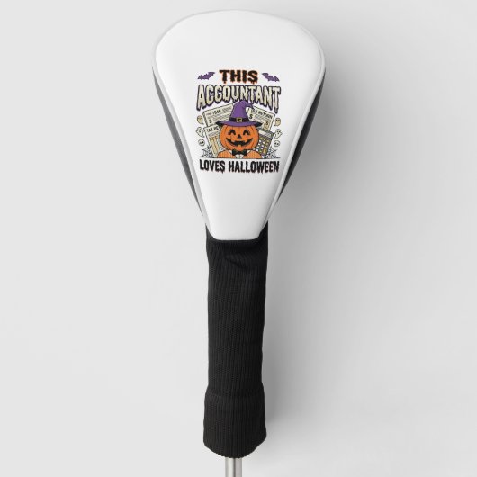 Halloween-boekhouder Funny Spooky Belastingseizoen Golfheadcover (Voorkant)