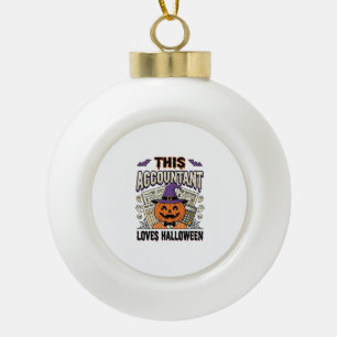 Halloween-boekhouder Funny Spooky Belastingseizoen Keramische Bal Ornament