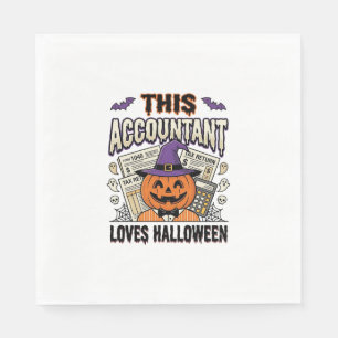 Halloween-boekhouder Funny Spooky Belastingseizoen Servet