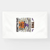Halloween-boekhouder Funny Spooky Belastingseizoen Spandoek (Horizontaal)