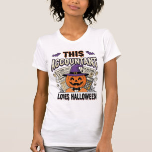 Halloween-boekhouder Funny Spooky Belastingseizoen T-shirt