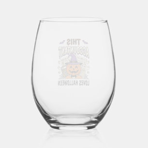 Halloween-boekhouder Funny Spooky Belastingseizoen Wijnglas Zonder Voet
