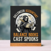 Halloween-boekhouder na donker acryl bord (Neutraal)