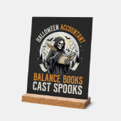 Halloween-boekhouder na donker acryl bord (Hoek)