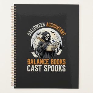 Halloween-boekhouder na donker planner