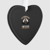 Halloween Boekhouder overdag Heks 's nachts Design Ornament (voorkant)