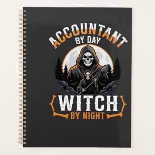 Halloween Boekhouder overdag Heks 's nachts Design Planner