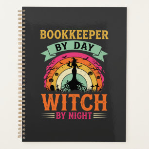 Halloween Boekhouder overdag Heks 's Nachts Ontwer Planner