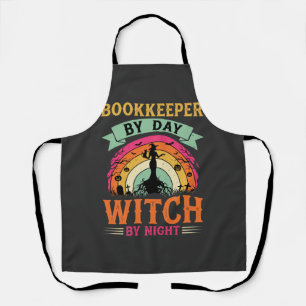 Halloween Boekhouder overdag Heks 's nachts Ontwer Schort