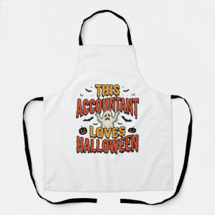 Halloween Boekhouder Vintage Ghost T-shirt Ontwerp Schort