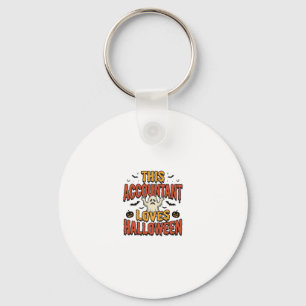 Halloween Boekhouder Vintage Ghost T-shirt Ontwerp Sleutelhanger