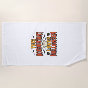 Halloween Boekhouder Vintage Ghost T-shirt Ontwerp Strandlaken