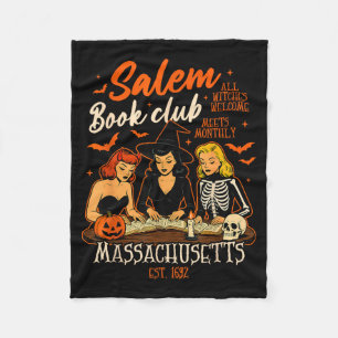 Halloween Boekleesheks Witche Salem Boekclub Fleece Deken