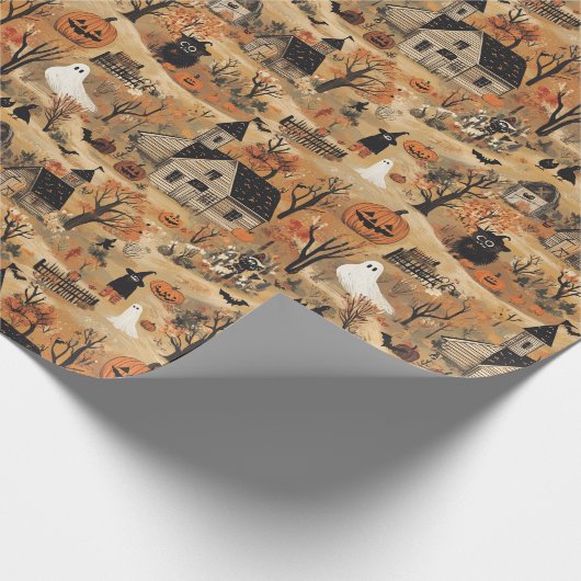  Halloween boerderij Cadeaupapier (Hoek)