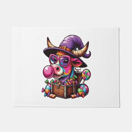  Halloween Boerderij Koe Deurmat (Voorkant)