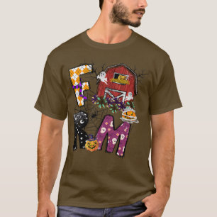 Halloween Boerderij Spider Web JackOLantern Farmho T-shirt