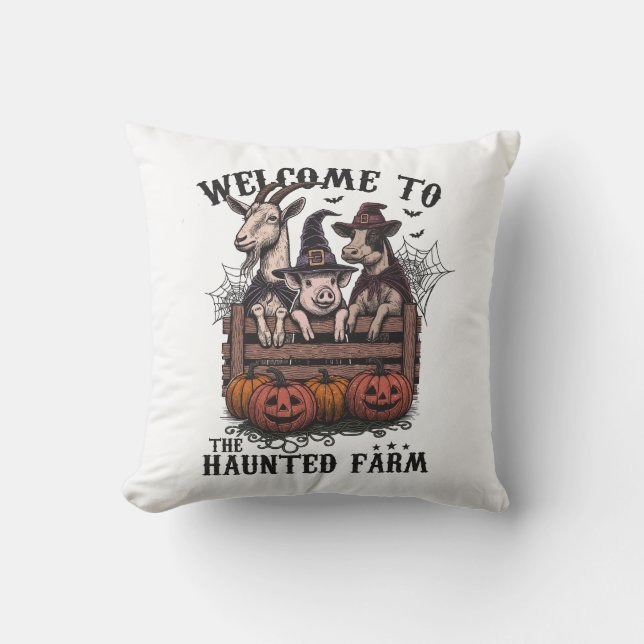Halloween Boerderijdieren  Kussen (Voorkant)
