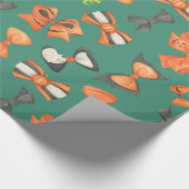 Halloween bogen oranje en zwart cadeaupapier (Hoek)