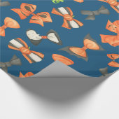 Halloween bogen oranje en zwart cadeaupapier (Hoek)