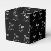 Halloween boggo zwart-wit patroon bedankdoosjes (Voorkant Zijde)