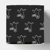 Halloween boggo zwart-wit patroon bedankdoosjes (Bovenkant)