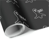 Halloween boggo zwart-wit patroon cadeaupapier (Rol Hoek)