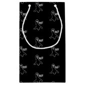 Halloween boggo zwart-wit patroon klein cadeauzakje (Achterkant)
