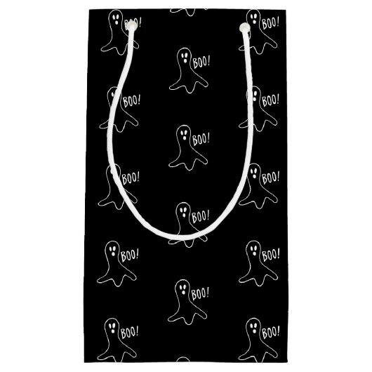 Halloween boggo zwart-wit patroon klein cadeauzakje (Voorkant)