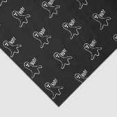 Halloween boggo zwart-wit patroon tissuepapier (Detail)