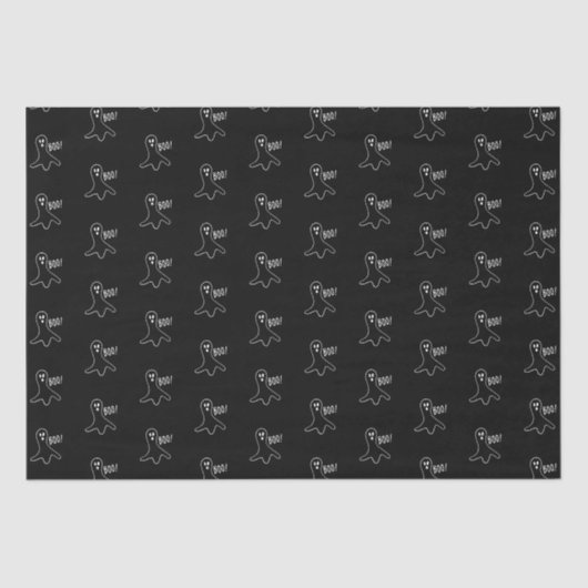 Halloween boggo zwart-wit patroon tissuepapier (Voorkant)
