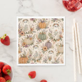 Halloween Boho Geest Bloemig Pompoen Servet (Insitu)