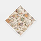 Halloween Boho Geest Bloemig Pompoen Servet (Hoek)