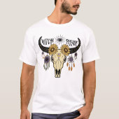 HALLOWEEN BOHO KWADE OOGHEKS ALSJEBLIEFT SCHEDEL T-SHIRT (Voorkant)