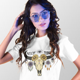 HALLOWEEN BOHO KWADE OOGHEKS ALSJEBLIEFT SCHEDEL T-SHIRT