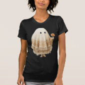 Halloween Boho Macrame Fringe Retro Sinaasappel Fl T-shirt (Voorkant)