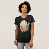 Halloween Boho Macrame Fringe Retro Sinaasappel Fl T-shirt (Voorkant volledig)