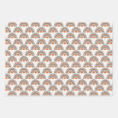 Halloween Boho Regenboog Pompoenen & Vleermuizen P Inpakpapier Vel (Voorkant)