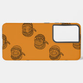 Halloween boho Zentangle ® geïnspireerd pompoen He Samsung Galaxy Hoesje (Achterkant horizontaal)