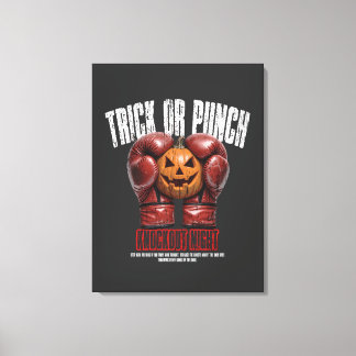 Halloween Bokswedstrijd Knockout Nacht Canvas Afdruk