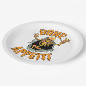 Halloween "Bone Appetit" Papier Borden Papieren Bordje (Gekanteld)