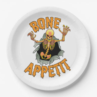 Halloween "Bone Appetit" Papier Borden Papieren Bordje