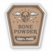 Halloween Bone Powder Witch's Potion Fles Sticker (Voorkant)