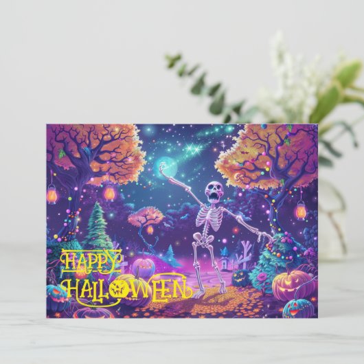 Halloween Bone to Be Wild kaart! Kaart (Staand voorkant)