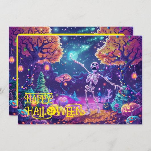 Halloween Bone to Be Wild kaart! Kaart (Voorkant / Achterkant)