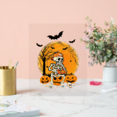 Halloween BonePumpkin Acryl Bord (Huwelijk)