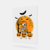 Halloween BonePumpkin Acryl Bord (Hoek)
