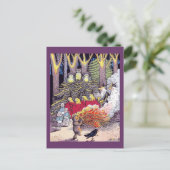 Halloween Bonfire met Beer en brownies Briefkaart (Staand voorkant)