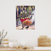 Halloween Bonfire met Beer en brownies Poster (Keuken)