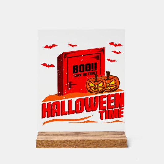Halloween Boo Acryl Bord (Voorkant)