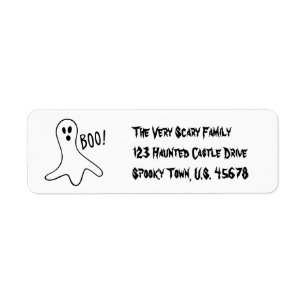 Halloween Boo Adresetiketten van RoseWrites Etiket